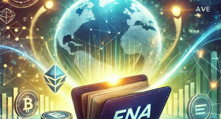 DALL·E 2024-12-18 23.50.58 - A futuristic and dynamic depiction of World Liberty Financial’s ENA acquisition and DeFi integration. The design features glowing digital assets flowi DALL·E 2024-12-18 23.50.58 - A futuristic and dynamic depiction of World Liberty Financial’s ENA acquisition and DeFi integration. The design features glowing digital assets flowi