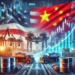 DALL·E 2025-02-04 06.41.23 - A symbolic representation of U.S.-China trade tensions. The image features the U.S. and China flags facing each other with economic and financial mark